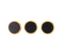 Zerodeko Botones de Válvula para Trompeta, Chapados en Oro y Piedra Arenisca Azul, Set de 3 Tapas para Reemplazo y Reparación en Instrumentos de Banda y Estudio