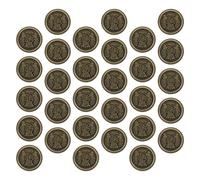Zerodeko Botones para Ropa de Bricolaje, 30 Piezas, Estilo Retro, Aleación de Zinc, Color Cobre Antiguo, Tamaño 20 Mm, Botones Decorativos para Abrigos y Manualidades