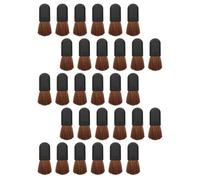 Zerodeko Brochas para Colorete en Polvo 30 Piezas Set de Brochas de Maquillaje Mango Negro Cerdas de Pelo de Caballo Aplicador Compacto para Base y Polvos Sueltos Adecuado para Viaje y