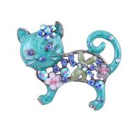 Zerodeko Broche de Gato de Aleación, Broche de Alfiler Pecho, Estilo Creativo y Delicado, para Chicas y Mujeres, Decorativo para Ceremonias y Fiestas