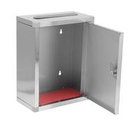 Zerodeko Buzón de Quejas de Acero Inoxidable Cerradura, Modelo 2107, Tamaño 27x21x11 Cm, Buzón Público para Cartas y Sugerencias, Contenedor Resistente para Oficina y Uso Exterior