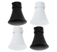 Zerodeko Cabezal Decorativo de Trompeta 4 Piezas para Barra Romana | Accesorio Práctico y Decorativo, Fácil de Instalar, para Hogar y Tienda, Estilo Creativo y Simple