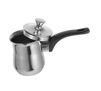 Zerodeko Cafetera Turca Acero Inoxidable Calentador De Leche Para Estufa Cacerola Pequeña Con Tapa y Asa Para Hervir Leche