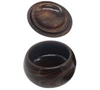 Zerodeko Caja de Almacenamiento de Madera Natural para Piezas de Go Tapa, Grande para 180 Fichas, Recipiente Resistente para Ajedrez, Adecuado para Enseñanza y Organización en Hogar