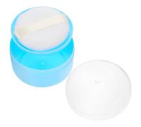 Zerodeko Caja de Borlas para Polvos de Talco para Bebés, Almacenamiento Cómodo con Borla, Diseño Práctico de Plástico y Algodón para Uso Diario en Casa