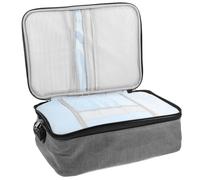 Zerodeko Caja de Documentos Estuche para Guardar Certificados Plegable de Tela, E Ignífugo, Cerradura, Gran Capacidad y Multicapa, para Oficina y Viaje Color