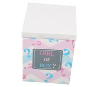 Zerodeko Caja De Revelación De Género Para Globos Caja Para Shower Decoración De Fiesta o Niña De Ensamblar Incluye Espacio Para Globos y Luces Decorativas