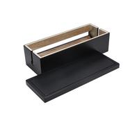 Zerodeko Caja Organizadora de Cables de Madera Natural Negra Gran Tamaño Caja de Almacenamiento para Enchufes y Gestión de Cables Adecuado para Hogar y Oficina Protección y Orden en