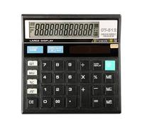 Zerodeko Calculadora Financiera de Sobremesa, Calculadora de Oficina y Contabilidad, Abs Negro, Ligera y Portátil, para Oficina y Escuela, Modelo Ct-512