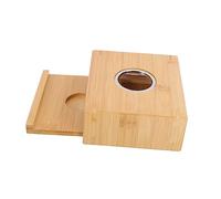 Zerodeko Calentador de de Bambú con Cajón para Velas Soporte Estable para Calentar Tetera Hogar Accesorio Práctico y Duradero para Infusiones y Bebidas Calientes