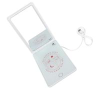 Zerodeko Calentador de Mascarilla Facial Portátil USB Blanco Espejo de Maquillaje Integrado, Dispositivo Calentado para Mascarilla Facial, Máquina para Cuidado Piel en Casa y Viaje