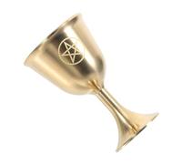 Zerodeko Cáliz de Latón con Vintage Copa de Vino para Rituales Espirituales y Decoración del Hogar Cáliz Grande para Altar Wiccano y Ceremonias Místicas