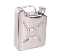 Zerodeko Cantimplora de Vino a Prueba de Fugas, Frasco de Licor para Exteriores, 200ml, Acero Inoxidable, Plata, Forma de Cubo de Aceite, Portátil, para Decoración del Hogar y Uso al Aire