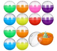 Zerodeko Cápsulas automáticas, 50 unidades, 32 mm, redondas, vacías, transparentes, para juguetes de caucho, sorpresa, regalos de fiesta