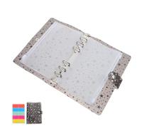 Zerodeko Carpeta Presupuesto Recargable A6 Negra con 9 Bolsillos con Cremallera, 1 Funda para Hojas Sueltas y 1 Hoja de Etiquetas, Organizador para Ahorrar Dinero y Planificador Financiero