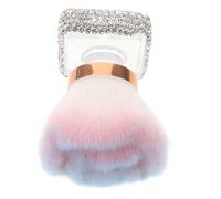 Zerodeko Cepillo Profesional para Polvo de Uñas y Maquillaje, 1 Unidad, Tamaño Mediano, Cerdas Suaves de Fibra Sintética, Plumero Esponjoso para Manicura, Uso Diario y Eventos Obsequios,