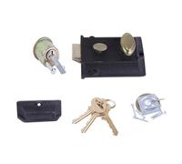 Zerodeko Cerradura Antirrobo para Puertas Interiores y Puertas Cortafuego de Hierro Fundido y Cobre Instalación Superficial Estilo Vintage para Hogar y Almacenes