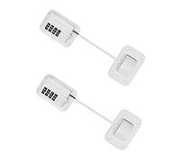 Zerodeko Cerraduras De Ventana Código Para Niños, Bloqueo De Seguridad Contraseña, Material Adhesivo Durable, Color Blanco, Aptas Para Refrigeradores y Ventanas, Protección Infantil, 2 Juegos