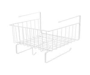 Zerodeko Cesta Colgante y de Espacio de Acero al Carbono Organizador de Almacenamiento Fácil de Usar para Debajo del Estante para Cocina