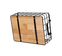 Zerodeko Cesta De Almacenamiento De Hierro Rectangular Mediana 36x26x12 Cm Asas Negras Multifuncional Para Cocina y Escritorio, Cesta Organizadora Decorativa Para Hogar, 1 Unidad