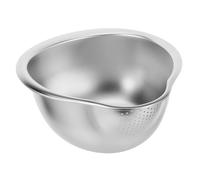 Zerodeko Cesta Drenaje Multifuncional Inoxidable para Lavar Verduras y Arroces Colador de Cocina Resistente y Práctico para Escurrir y Limpiar Alimentos