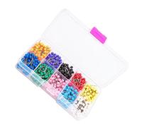 Zerodeko Chinchetas Decorativas Esféricas de Plástico 4 MM 1000 Unidades Caja de 10 Colores Resistentes para Tableros de Anuncios Corcho Oficina y Colgar Fotos