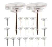 Zerodeko Chinchetas Transparentes para Corcho, 50 Unidades, Cabeza Plana Redonda, para Tableros, Mapas y Pizarras, Accesorios de Oficina y Escolar, Fijadores Prácticos y Decorativos