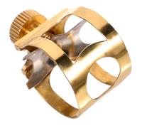 Zerodeko Clip de Ligadura para Saxofón de Latón Accesorio Profesional para Estabilizar Boquilla y Mejorar Proyección Sonora Fijación Resistente y Duradera para Músicos de Saxofón