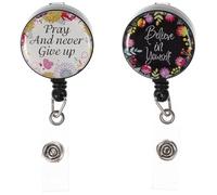 Zerodeko Clips de Insignia Rotativos de Abs Elasticidad para Oficina y Hospital, Porta Tarjetas Identificativas Colgante, Paquete de 2 Piezas para Personal y Profesores