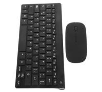 Zerodeko Combo Teclado y Ratón Inalámbricos Diseño Español Latino, Color Negro Básico, Materiales Duraderos de Resina, Uso Profesional en Oficina y Estudio Ergonómico