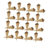 Zerodeko Conos Decorativos de Papel Kraft para Confeti y Pétalos 120 Piezas 6.7X2.36 Pulgadas para Bodas y Ramos de Flores en Eventos