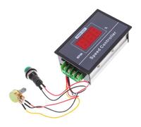 Zerodeko Controlador de Velocidad Pwm para Motor de Corriente Continua con Pantalla Digital, Regulador Ajustable sin Escalones, Carcasa de Plástico y Control de 6v a 48v para Aplicaciones