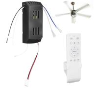 Zerodeko Controlador Inalámbrico de Motor del Ventilador de Techo de Velocidad Variable con Control Remoto para Luz y Ventilador, Plástico Resistente para Hogar y Oficina