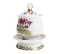Zerodeko Copa Ofrenda de Agua Budista de Cerámica para Templos y Salas Zen Diseño Clásico y Apariencia Elegante para Meditación y Ceremonias