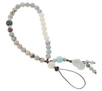 Zerodeko Cordón para Teléfono Celular Corto de Piedra Verde Estilo Chino Colgante Bodhi, Ligero y Fácil de Colocar, Adecuado para Obsequio a Familiares o Amigos