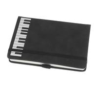 Zerodeko Cuaderno de Música A6 con Tapa de Poliuretano Negra Cuaderno Temático de Piano con Diseño de Teclas Libro de Partituras Portátil para Estudiantes y Aficionados Musicales