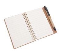 Zerodeko Cuaderno Espiral de Bolsillo con Bolígrafo Incorporado, 30 Hojas de Papel Kraft, Notas Adhesivas Reposicionables, Cuaderno Compacto para Oficina y Material Escolar