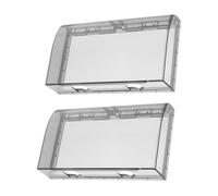 Zerodeko Cubierta Autoadhesiva para Enchufe Doble 86 Tipo Pasta, Protector Resistente Intemperie Color Negro, Caja Antisalpicaduras para Baño y Cocina, 2 Piezas