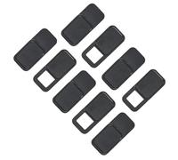 Zerodeko Cubierta para Cámara Web Negra de Plástico Control Deslizante, Diseño Compacto y Resistente al Calor para Portátiles y Ordenadores, Pack de 9 Unidades Ovaladas