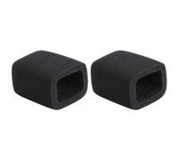 Zerodeko Cubiertas Engrosadas para Micrófono de Esponja Negra, Fundas Antipolvo Profesionales Fáciles de Instalar, Paquete de 2 Piezas para Protección y Uso en Entrevistas
