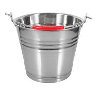 Zerodeko Cubo de Acero Inoxidable y Borde Liso Portátil con Asa, Capacidad 5.0 L, Multifuncional con Fondo Extra Pesado para Almacenar Agua y Leche