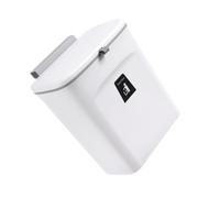 Zerodeko Cubo de Basura Cocina de Plástico Blanco Capacidad de 9l, Tapa Dos Formas de Apertura y Diseño para Colgar en Pared