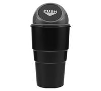 Zerodeko Cubo de Basura para Coche Mini Redondo Gris con Tapa, Plástico Resistente, Multiusos para Asiento Trasero y Oficina, Accesorio Portátil para Mantener Orden y Reciclaje en Vehículo