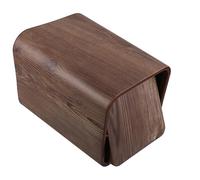 Zerodeko Cubo de Basura Rectangular Grande de Plástico con Tapa Abatible Diseño Imitación Madera Color Nogal Bote de Basura Vintage para Baño Cocina y Oficina Papelera Antiolores para