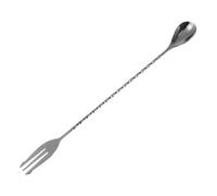 Zerodeko Cuchara de Bar con Mango Inoxidable Herramienta Mezcladora Doble Cara para Cócteles Resistente y Pulida para Uso Profesional Coctelería y Cocina Reutilizable