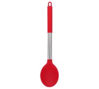 Zerodeko Cuchara de Ensalada de Silicona Antiadherente Mango Ergonómico Rojo, Utensilio de Cocina Resistente y Práctico para Preparar y Servir Alimentos
