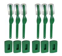 Zerodeko Cuchillo de Pan Curvo de Acero Inoxidable 6 Piezas Cortadores Incisivos para Moldear Pan, Utensilios para Hornear Ideales para Cocina y Repostería