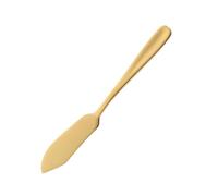 Zerodeko Cuchillo Inoxidable para Untar y Queso Multiusos Cortador de Mermeladas y Crema Diseño Elegante Color Dorado