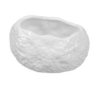 Zerodeko Cuenco Capacidad 260ml Blanco de Cerámica Diseño Irregular Tipo Roca Resistente a Impactos y Fácil de Limpiar para Postres y Aperitivos Adecuado para Restauración y Restaurantes