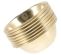 Zerodeko Cuenco de Ofrenda Tibetano de Latón Amarillo 8 Cm, Set de 7 Piezas para Meditación y Rituales Budistas, Contenedor de Agua para Yoga y Decoración Religiosa